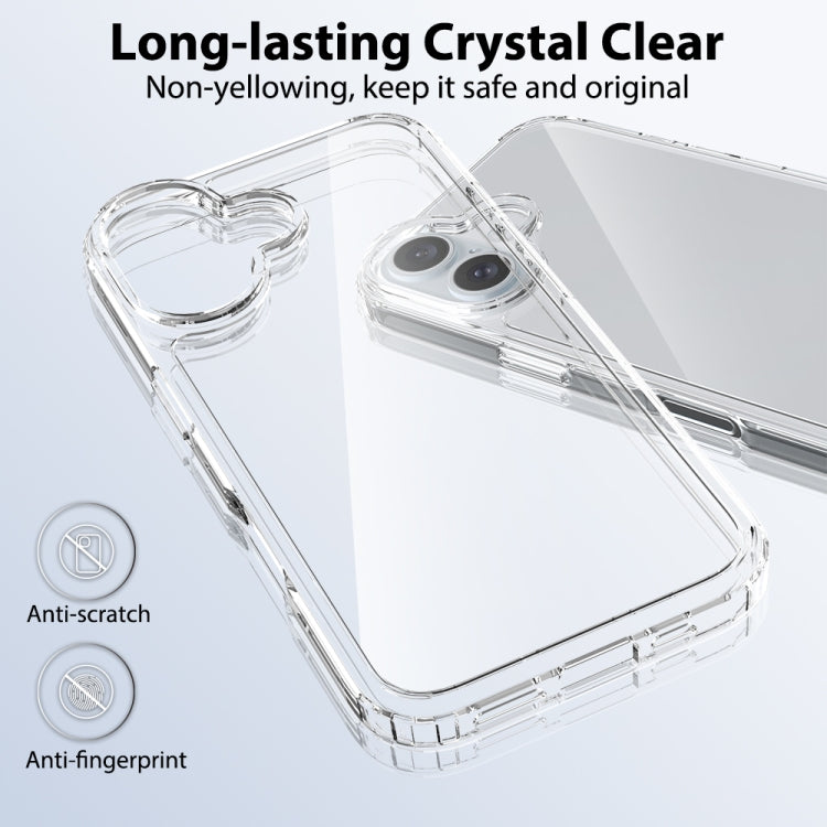 For iPhone 16 Scratchproof Acrylic TPU Phone Case(Transparent) - iPhone 16 Cases by PMC TechLife | Online Shopping South Africa | PMC TechLife | Buy Now Pay Later Mobicred