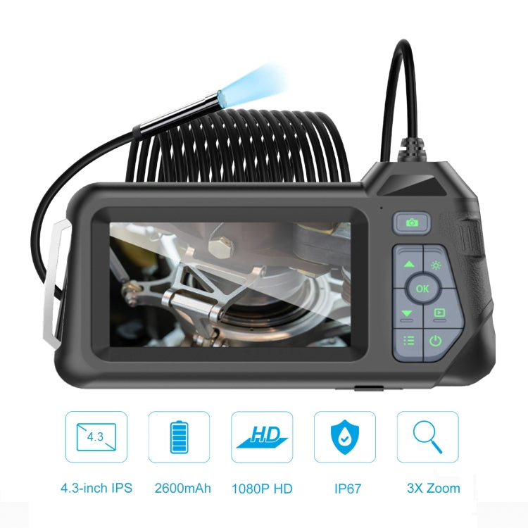 M60 4.3 inch Single Camera with Screen Endoscope, Length:1m(8mm) -  by PMC TechLife | Online Shopping South Africa | PMC TechLife | Buy Now Pay Later Mobicred