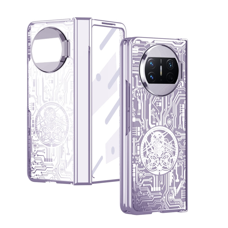 For Huawei Mate X3 Mechanical Legend Integrated Electroplating All-inclusive Phone Case(Purple) - Huawei Cases by PMC TechLife | Online Shopping South Africa | PMC TechLife | Buy Now Pay Later Mobicred