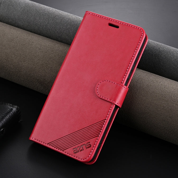 For Honor Magic6 AZNS Sheepskin Texture Flip Leather Phone Case(Red) - Honor Cases by AZNS | Online Shopping South Africa | PMC Jewellery | Buy Now Pay Later Mobicred