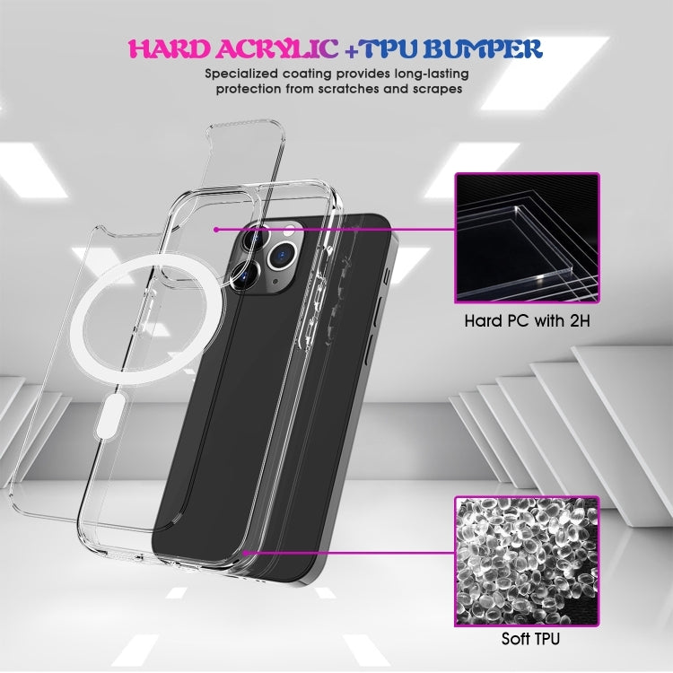 For iPhone 16 Pro Max MagSafe Clear Acrylic PC +TPU Phone Case(Transparent) - iPhone 16 Pro Max Cases by PMC TechLife | Online Shopping South Africa | PMC TechLife | Buy Now Pay Later Mobicred