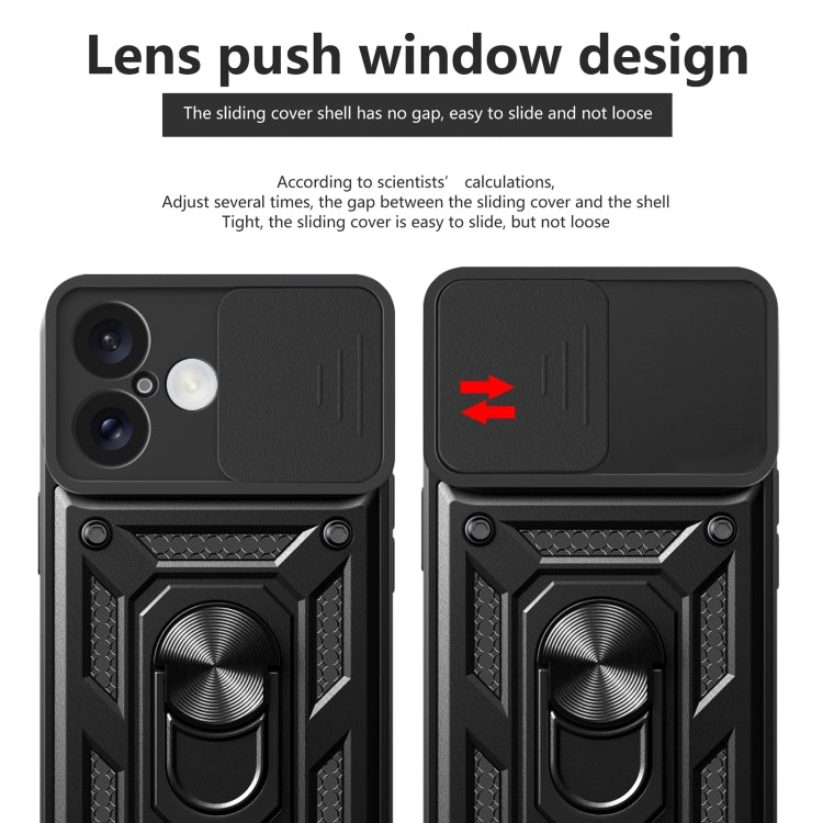 For iPhone 16 Sliding Camera Cover Design TPU+PC Phone Case(Gold) - iPhone 16 Cases by PMC TechLife | Online Shopping South Africa | PMC TechLife | Buy Now Pay Later Mobicred