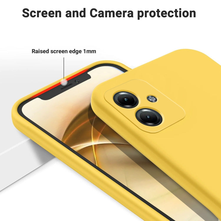 For Motorola Moto G64 Solid Color Liquid Silicone Dropproof Full Coverage Phone Case(Yellow) - Motorola Cases by PMC TechLife | Online Shopping South Africa | PMC TechLife | Buy Now Pay Later Mobicred