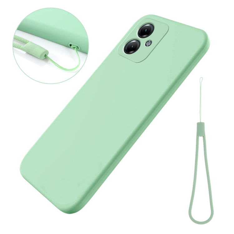 For Motorola Moto G64 Solid Color Liquid Silicone Dropproof Full Coverage Phone Case(Green) - Motorola Cases by PMC TechLife | Online Shopping South Africa | PMC TechLife | Buy Now Pay Later Mobicred
