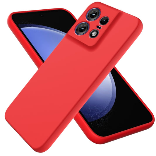 For Motorola Edge 50 Pro Pure Color Liquid Silicone Shockproof Phone Case(Red) - Motorola Cases by PMC Jewellery | Online Shopping South Africa | PMC Jewellery