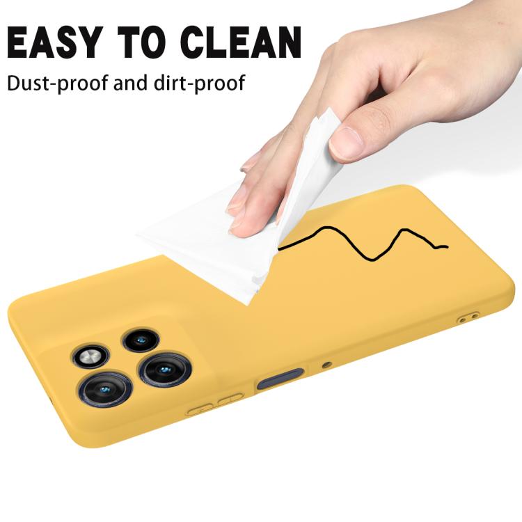For Motorola Moto G Power 2025 Solid Color Liquid Silicone Dropproof Full Coverage Phone Case(Yellow) - free shipping - PMC TechLife - Order now!