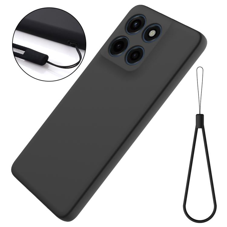 For Motorola Edge 60 Stylus Solid Color Liquid Silicone Dropproof Full Coverage Phone Case(Black) - free shipping - PMC TechLife - Order now!