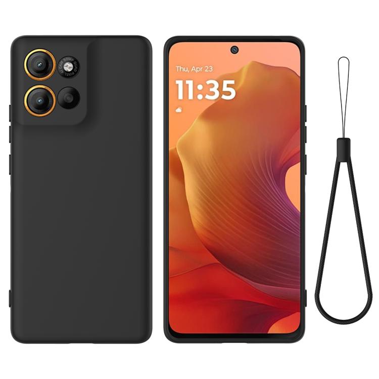 For Motorola Moto G56 5G Solid Color Liquid Silicone Dropproof Full Coverage Phone Case(Black) - free shipping - PMC TechLife - Order now!