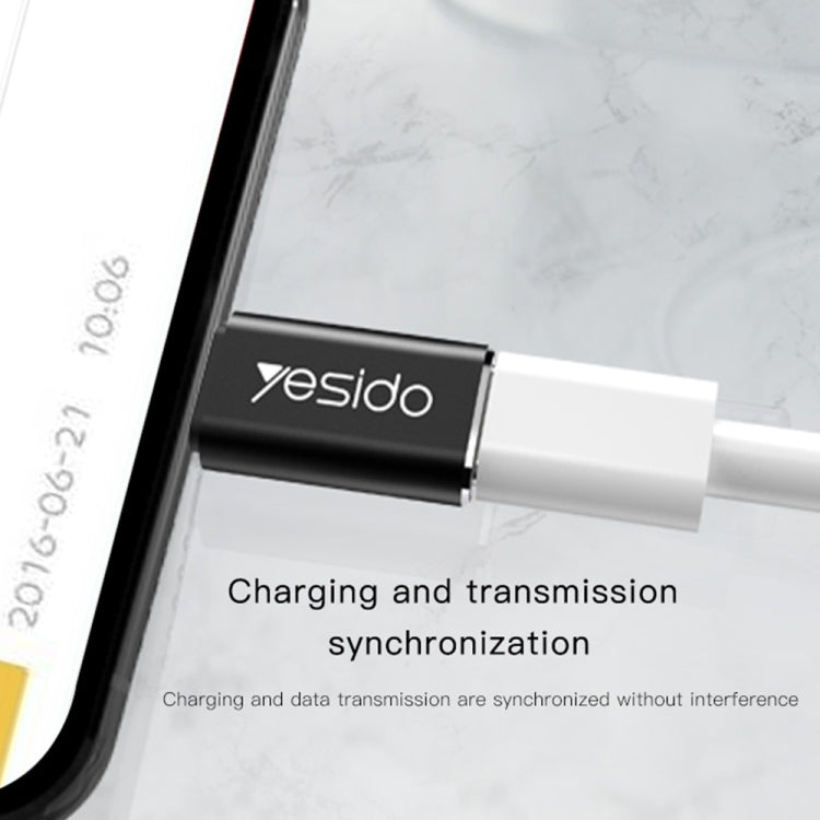 Yesido GS03 8 Pin to Type-C Charging Adapter(Black) - Converter & Adapter by Yesido | Online Shopping South Africa | PMC Jewellery | Buy Now Pay Later Mobicred