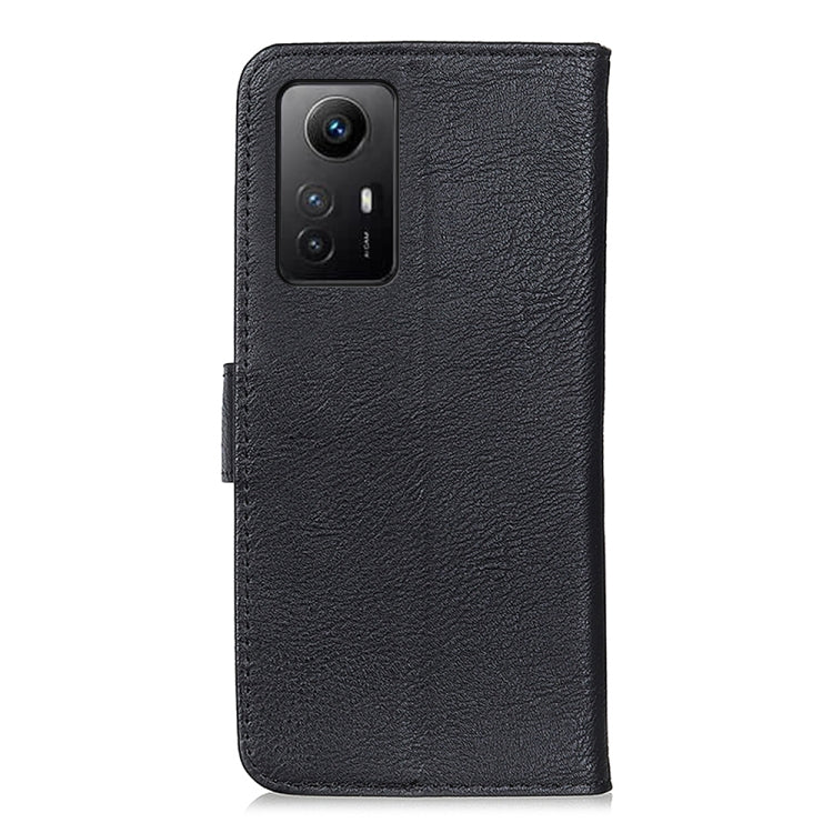 For Xiaomi Redmi Note 12S 4G KHAZNEH Cowhide Texture Flip Leather Phone Case(Black) - Xiaomi Cases by PMC TechLife | Online Shopping South Africa | PMC TechLife | Buy Now Pay Later Mobicred