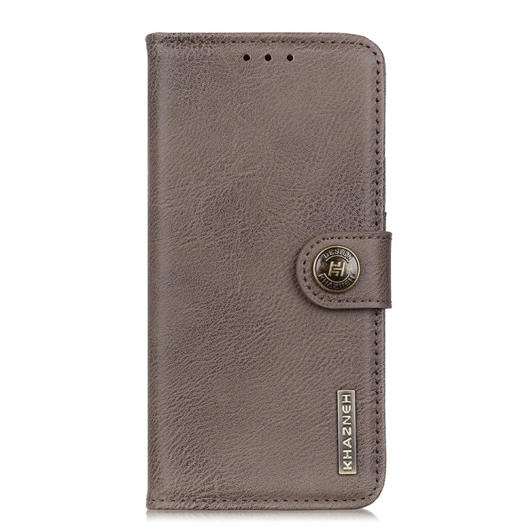 For Xiaomi Redmi 13C KHAZNEH Cowhide Texture Flip Leather Phone Case(Khaki) - 13C Cases by PMC TechLife | Online Shopping South Africa | PMC TechLife | Buy Now Pay Later Mobicred
