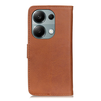 For Xiaomi Redmi Note 13 4G KHAZNEH Cowhide Texture Flip Leather Phone Case(Brown) - Note 13 Cases by PMC Jewellery | Online Shopping South Africa | PMC Jewellery | Buy Now Pay Later Mobicred