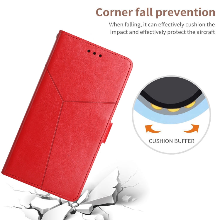 For iPhone SE 2024 HT01 Y-shaped Pattern Flip Leather Phone Case(Red) - free shipping - PMC TechLife - Order now!