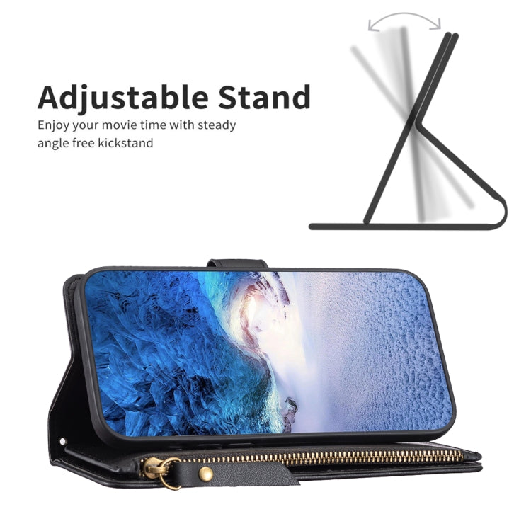 For Google Pixel 7 Pro 9 Card Slots Zipper Wallet Leather Flip Phone Case(Black) - Google Cases by PMC TechLife | Online Shopping South Africa | PMC TechLife | Buy Now Pay Later Mobicred