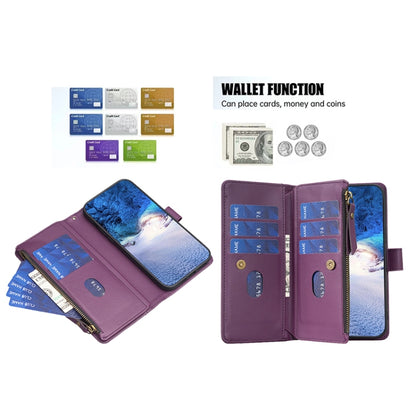 For Google Pixel 7 9 Card Slots Zipper Wallet Leather Flip Phone Case(Dark Purple) - Google Cases by PMC Jewellery | Online Shopping South Africa | PMC Jewellery | Buy Now Pay Later Mobicred