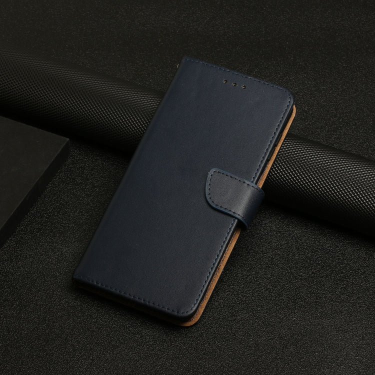 For iPhone 16e Genuine Leather Fingerprint-proof Flip Phone Case(Blue) - iPhone 16e Cases by PMC TechLife | Online Shopping South Africa | PMC TechLife | Buy Now Pay Later Mobicred