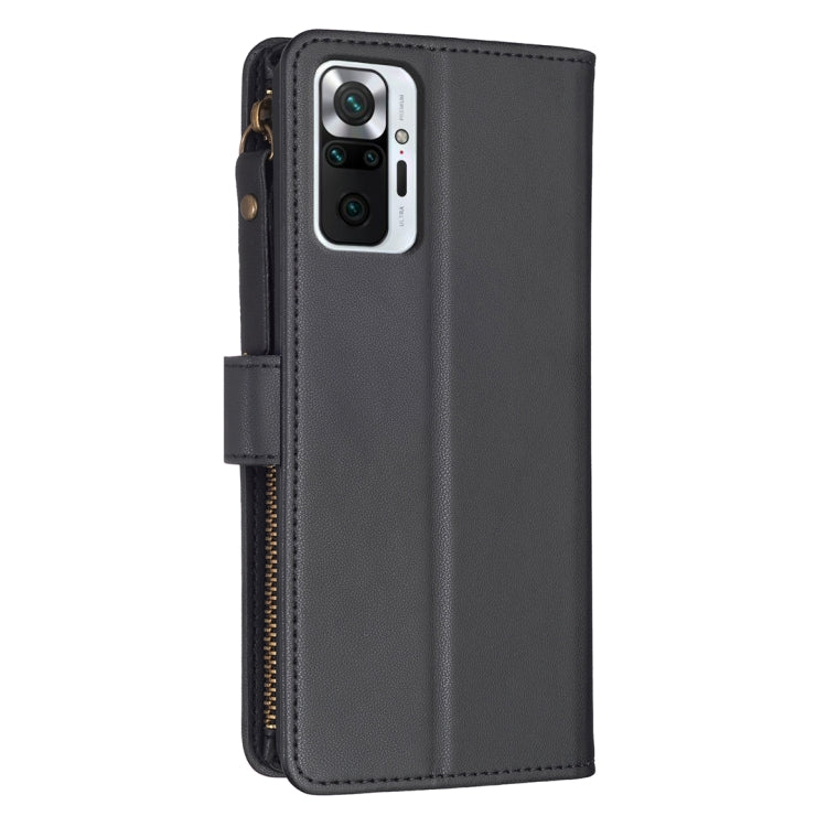 For Xiaomi Redmi Note 10 Pro 9 Card Slots Zipper Wallet Leather Flip Phone Case(Black) - Xiaomi Cases by PMC Jewellery | Online Shopping South Africa | PMC Jewellery | Buy Now Pay Later Mobicred