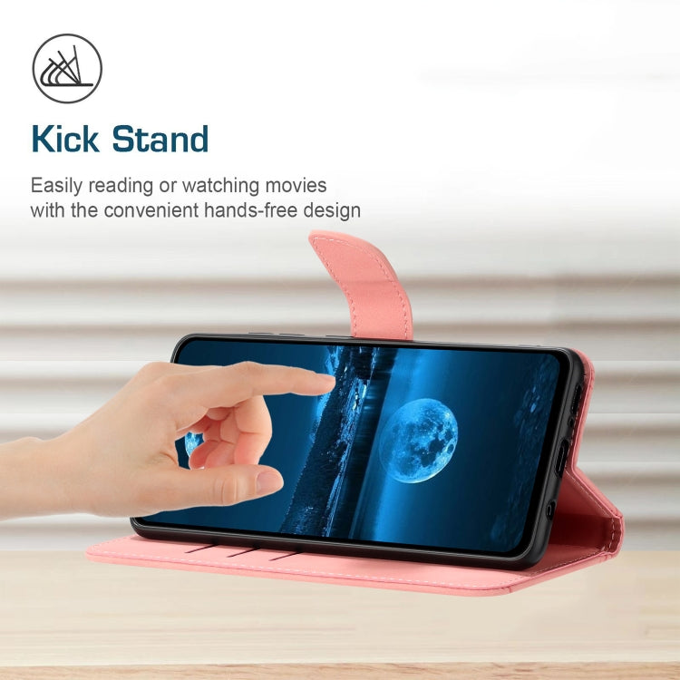 For iPhone 16 Stitching Embossed Leather Phone Case(Pink) - iPhone 16 Cases by PMC TechLife | Online Shopping South Africa | PMC TechLife | Buy Now Pay Later Mobicred