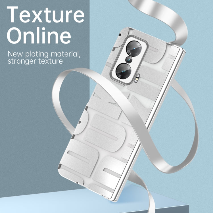 For Honor Magic V Integrated Electroplating Folding Phone Case with Hinge(Blue) - Honor Cases by PMC TechLife | Online Shopping South Africa | PMC TechLife | Buy Now Pay Later Mobicred