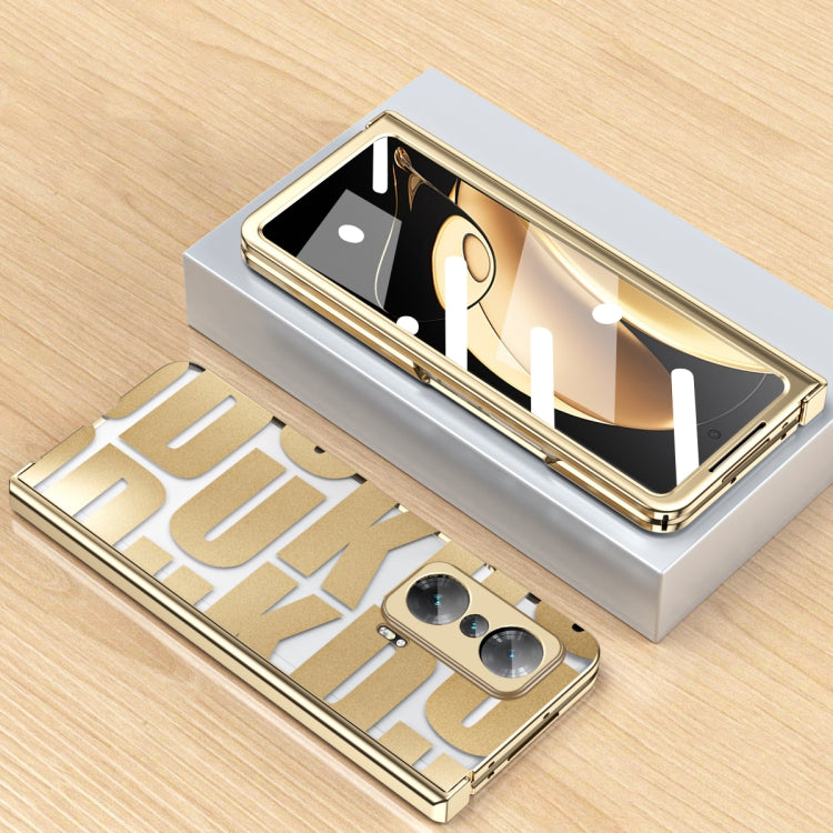 For Honor Magic V Integrated Electroplating Folding Phone Case with Hinge(Tyrant Gold) - Honor Cases by PMC TechLife | Online Shopping South Africa | PMC TechLife | Buy Now Pay Later Mobicred