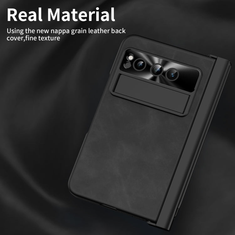 For Google Pixel Fold Integrated Napa Texture All-inclusive Phone Case with Pen Slot(Black) - Google Cases by PMC TechLife | Online Shopping South Africa | PMC TechLife | Buy Now Pay Later Mobicred