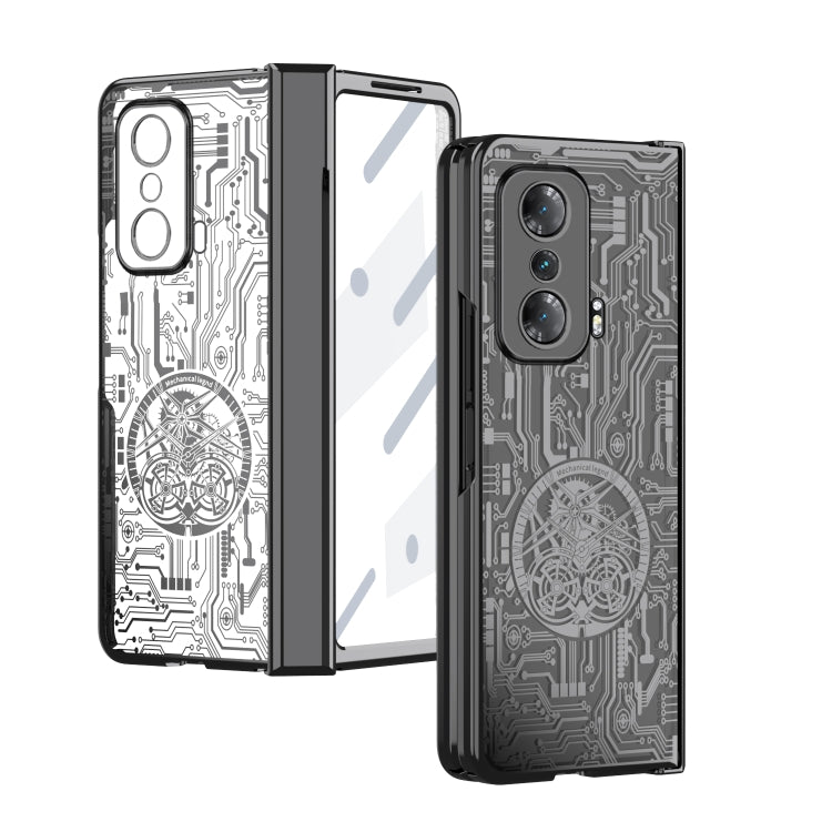 For Honor Magic V Mechanical Legend Integrated Electroplating All-inclusive Phone Case(Black) - Honor Cases by PMC TechLife | Online Shopping South Africa | PMC TechLife | Buy Now Pay Later Mobicred