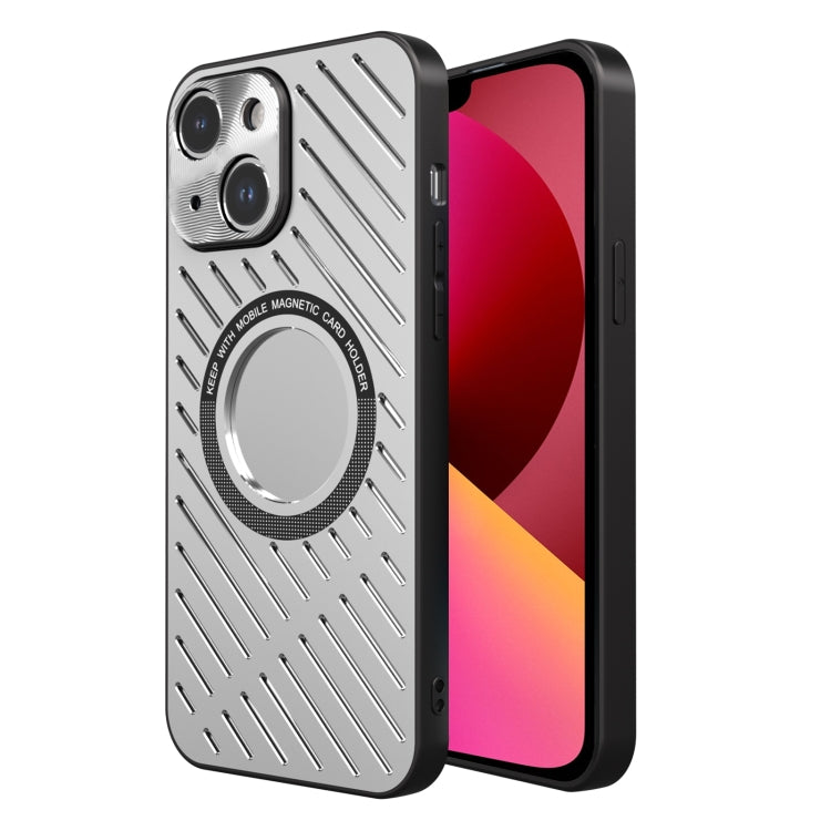 For iPhone 13 R-JUST RJ57 CD Pattern MagSafe Cooling Phone Case(Silver) - iPhone 13 Cases by R-JUST | Online Shopping South Africa | PMC TechLife