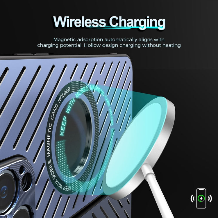 For iPhone 13 Pro Max R-JUST RJ57 CD Pattern MagSafe Cooling Phone Case(Silver) - iPhone 13 Pro Max Cases by R-JUST | Online Shopping South Africa | PMC TechLife | Buy Now Pay Later Mobicred