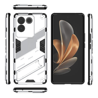 For vivo S17e Punk Armor 2 in 1 PC + TPU Phone Case with Holder(White) - vivo Cases by PMC Jewellery | Online Shopping South Africa | PMC Jewellery