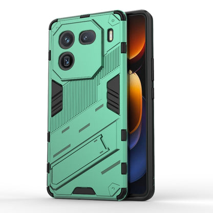 For vivo iQOO 12 5G Punk Armor 2 in 1 PC + TPU Phone Case with Holder(Green) - iQOO 12 Cases by PMC Jewellery | Online Shopping South Africa | PMC Jewellery