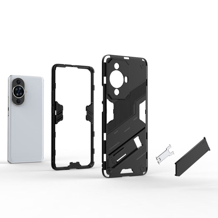 For Huawei nova 11 Pro 4G Punk Armor 2 in 1 PC + TPU Phone Case with Holder(Green) - Huawei Cases by PMC TechLife | Online Shopping South Africa | PMC TechLife | Buy Now Pay Later Mobicred