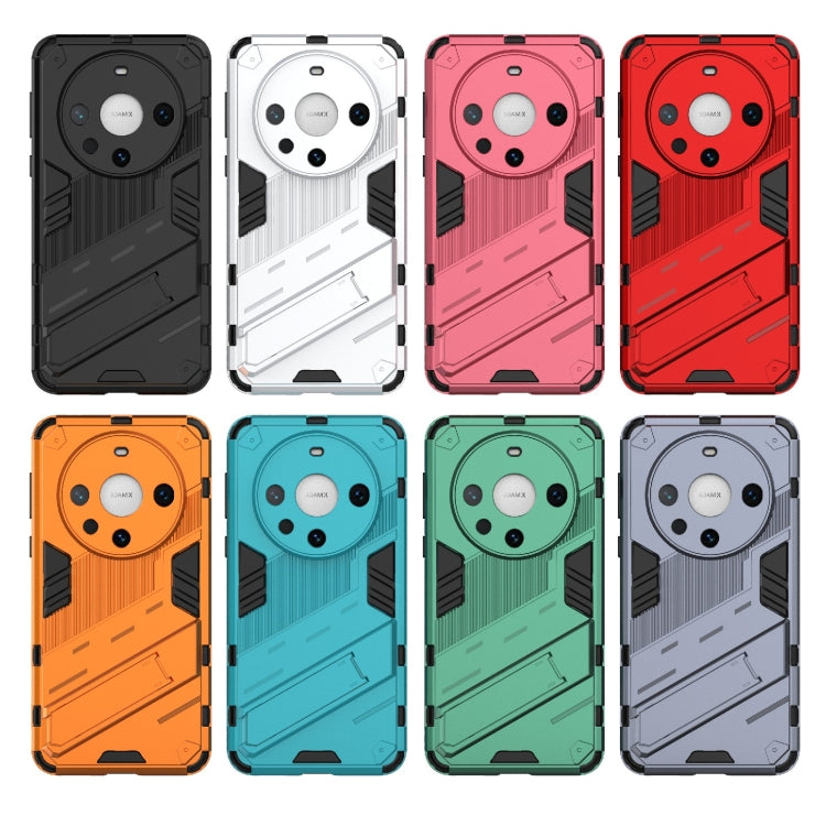 For Huawei Mate 60 Pro Punk Armor 2 in 1 PC + TPU Phone Case with Holder(Red) - Huawei Cases by PMC TechLife | Online Shopping South Africa | PMC TechLife | Buy Now Pay Later Mobicred
