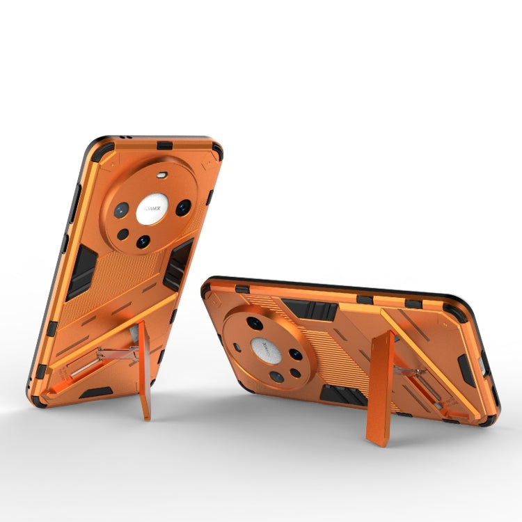 For Huawei Mate 60 Pro Punk Armor 2 in 1 PC + TPU Phone Case with Holder(Orange) - Huawei Cases by PMC Jewellery | Online Shopping South Africa | PMC Jewellery | Buy Now Pay Later Mobicred