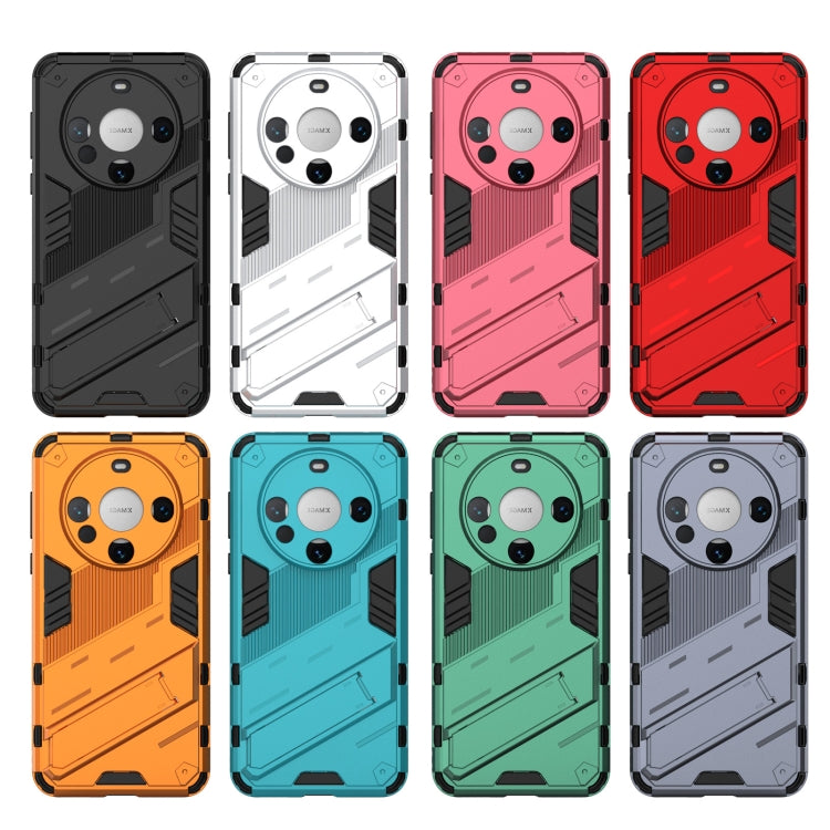 For Huawei Mate 60 Punk Armor 2 in 1 PC + TPU Phone Case with Holder(White) - Huawei Cases by PMC TechLife | Online Shopping South Africa | PMC TechLife | Buy Now Pay Later Mobicred