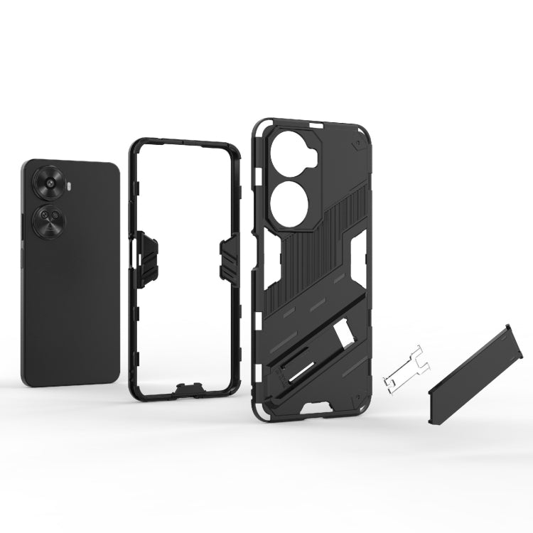 For Huawei nova 11 SE Punk Armor 2 in 1 PC + TPU Phone Case with Holder(Light Red) - Huawei Cases by PMC TechLife | Online Shopping South Africa | PMC TechLife | Buy Now Pay Later Mobicred