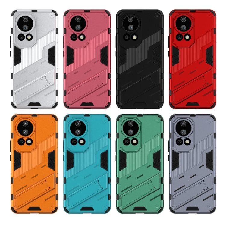 For Huawei nova 12 Pro Punk Armor 2 in 1 PC + TPU Phone Case with Holder(Blue) - Huawei Cases by PMC TechLife | Online Shopping South Africa | PMC TechLife | Buy Now Pay Later Mobicred