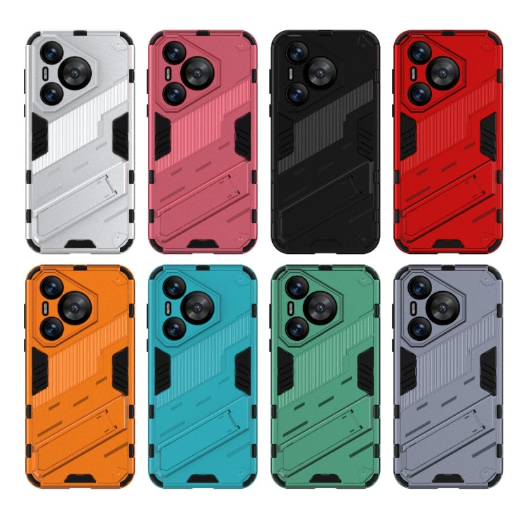 For Huawei Pura 70 Punk Armor 2 in 1 PC + TPU Phone Case with Holder(Grey) - Huawei Cases by PMC TechLife | Online Shopping South Africa | PMC TechLife | Buy Now Pay Later Mobicred