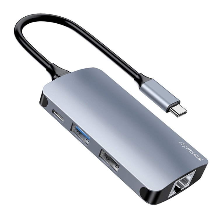 Yesido HB15 6 in 1 USB-C / Type-C Ports Multifunctional Docking Station HUB Adapter - USB HUB by Yesido | Online Shopping South Africa | PMC Jewellery | Buy Now Pay Later Mobicred