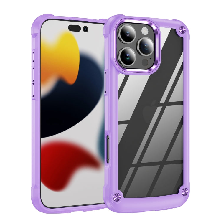 For iPhone 16 Pro Max TPU + PC Lens Protection Phone Case(Purple) - iPhone 16 Pro Max Cases by PMC Jewellery | Online Shopping South Africa | PMC Jewellery | Buy Now Pay Later Mobicred