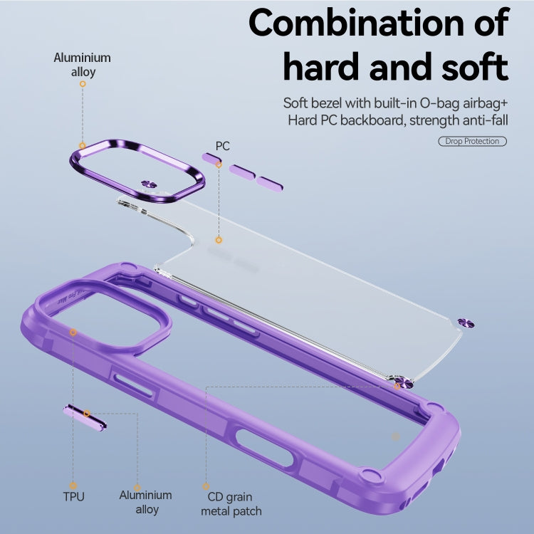 For iPhone 16 Pro Max TPU + PC Lens Protection Phone Case(Purple) - iPhone 16 Pro Max Cases by PMC Jewellery | Online Shopping South Africa | PMC Jewellery | Buy Now Pay Later Mobicred