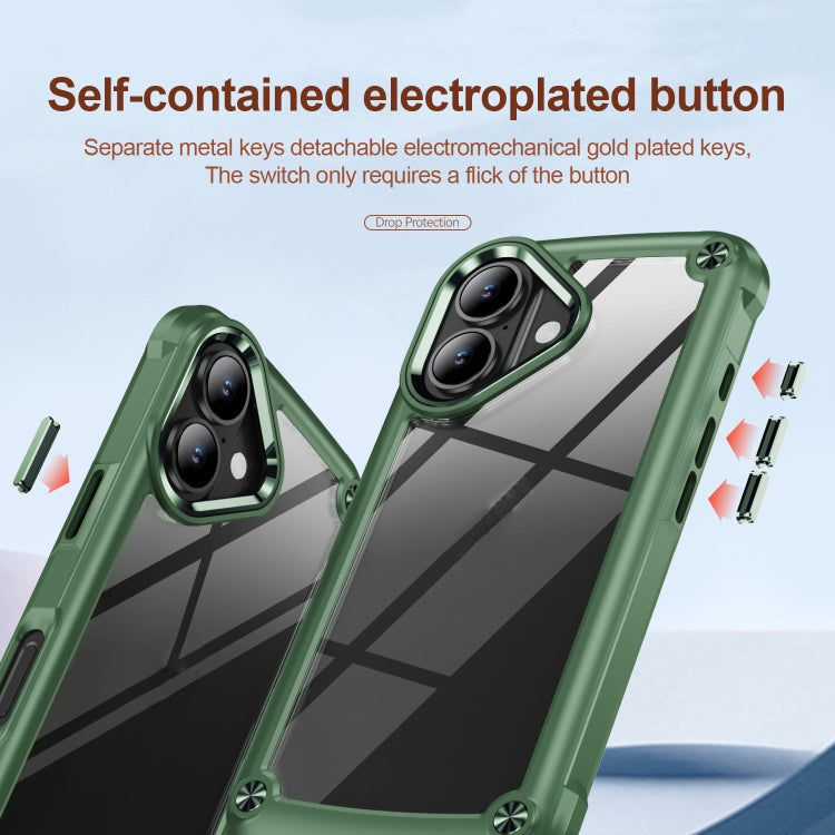 For iPhone 16 TPU + PC Lens Protection Phone Case(Green) - free shipping - PMC TechLife - Order now!
