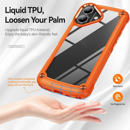 For iPhone 16 TPU + PC Lens Protection Phone Case(Orange) - iPhone 16 Cases by PMC Jewellery | Online Shopping South Africa | PMC Jewellery | Buy Now Pay Later Mobicred