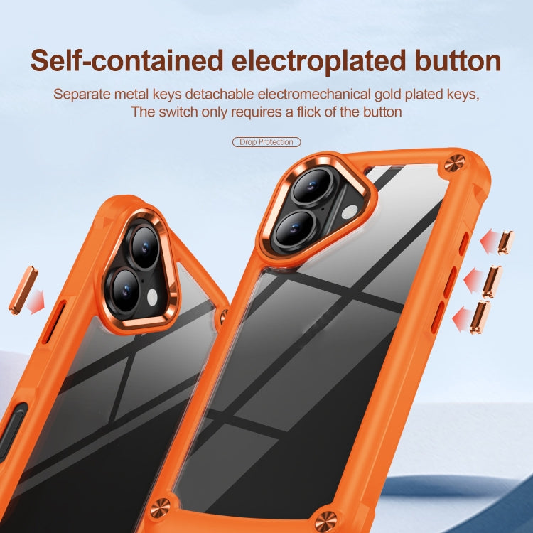 For iPhone 16 TPU + PC Lens Protection Phone Case(Orange) - iPhone 16 Cases by PMC TechLife | Online Shopping South Africa | PMC TechLife | Buy Now Pay Later Mobicred