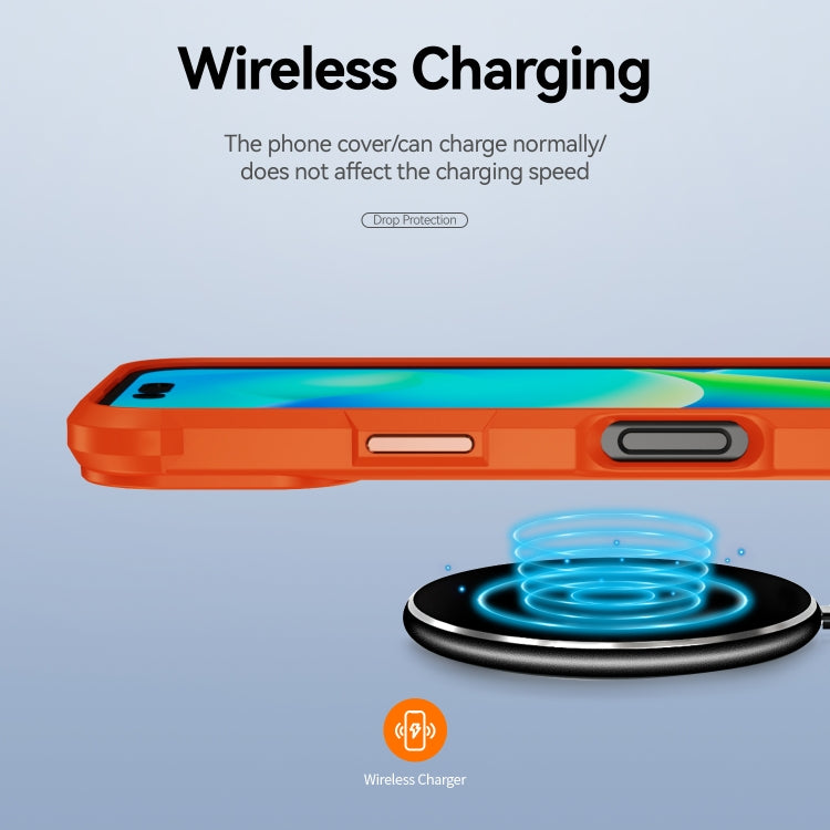 For iPhone 16 TPU + PC Lens Protection Phone Case(Orange) - iPhone 16 Cases by PMC TechLife | Online Shopping South Africa | PMC TechLife | Buy Now Pay Later Mobicred