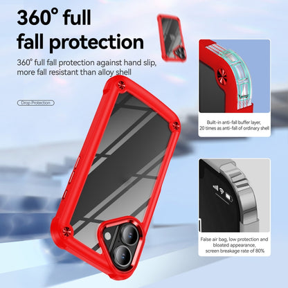 For iPhone 16 Plus TPU + PC Lens Protection Phone Case(Red) - iPhone 16 Plus Cases by PMC Jewellery | Online Shopping South Africa | PMC Jewellery | Buy Now Pay Later Mobicred