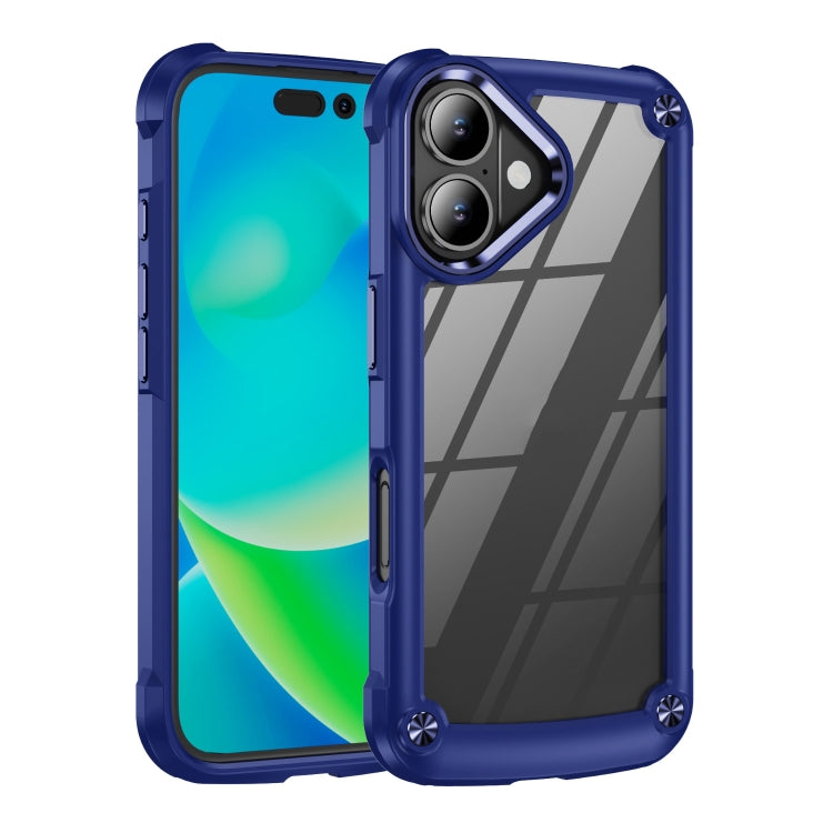 For iPhone 16 Plus TPU + PC Lens Protection Phone Case(Blue) - iPhone 16 Plus Cases by PMC Jewellery | Online Shopping South Africa | PMC Jewellery | Buy Now Pay Later Mobicred