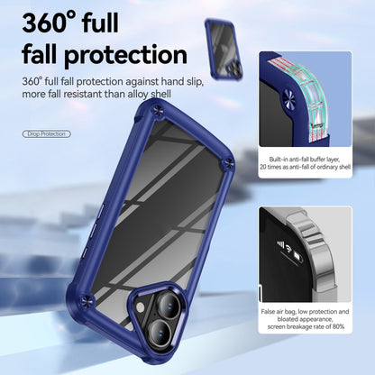 For iPhone 16 Plus TPU + PC Lens Protection Phone Case(Blue) - iPhone 16 Plus Cases by PMC Jewellery | Online Shopping South Africa | PMC Jewellery | Buy Now Pay Later Mobicred