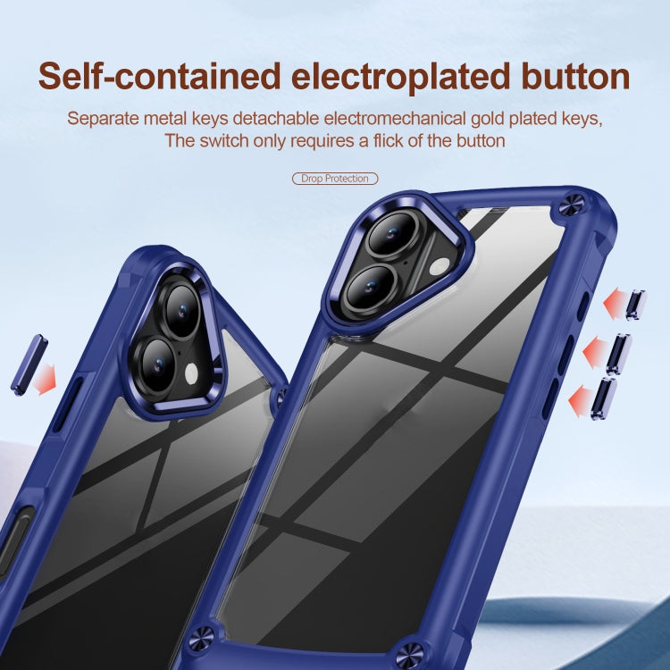 For iPhone 16 Plus TPU + PC Lens Protection Phone Case(Blue) - iPhone 16 Plus Cases by PMC Jewellery | Online Shopping South Africa | PMC Jewellery | Buy Now Pay Later Mobicred