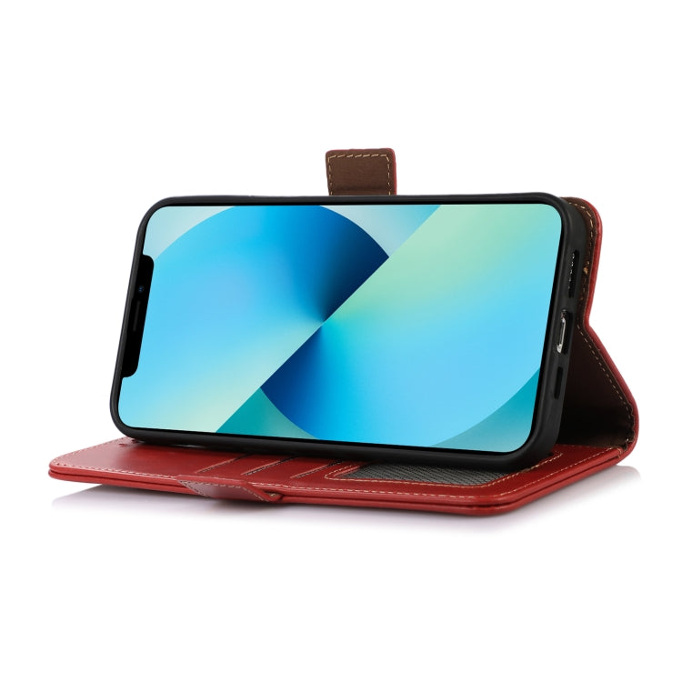 For iPhone 16 Pro Crazy Horse Top Layer Cowhide Leather Phone Case(Red) - iPhone 16 Pro Cases by PMC TechLife | Online Shopping South Africa | PMC TechLife | Buy Now Pay Later Mobicred