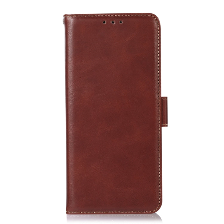 For iPhone 16 Plus Crazy Horse Top Layer Cowhide Leather Phone Case(Brown) - iPhone 16 Plus Cases by PMC TechLife | Online Shopping South Africa | PMC TechLife | Buy Now Pay Later Mobicred